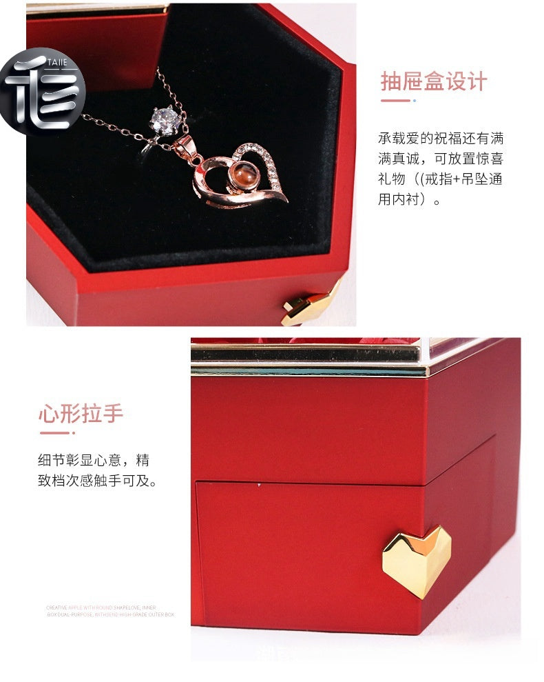 Engagement Ring Box Velvet – Wedding Ring Holder for Proposal, Luxury Heart-Shaped Jewelry Gift Box