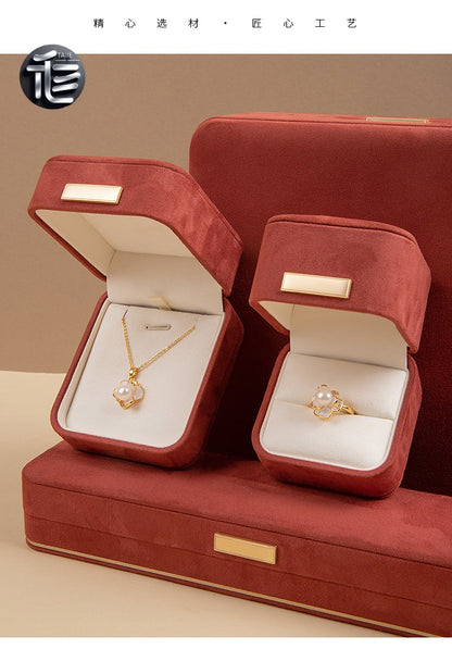 Engagement Ring Box Velvet – Wedding Ring Holder for Proposal, Luxury Heart-Shaped Jewelry Gift Box,Jewelry Box,Luxury Jewelry Gift Box