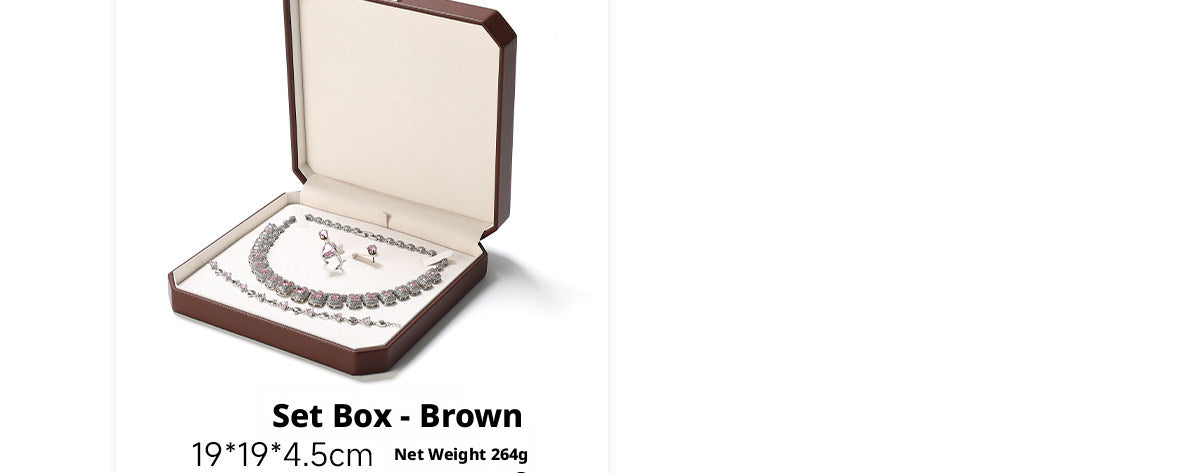 PU Leather Ring Box | Golden Velvet Interior for Engagement