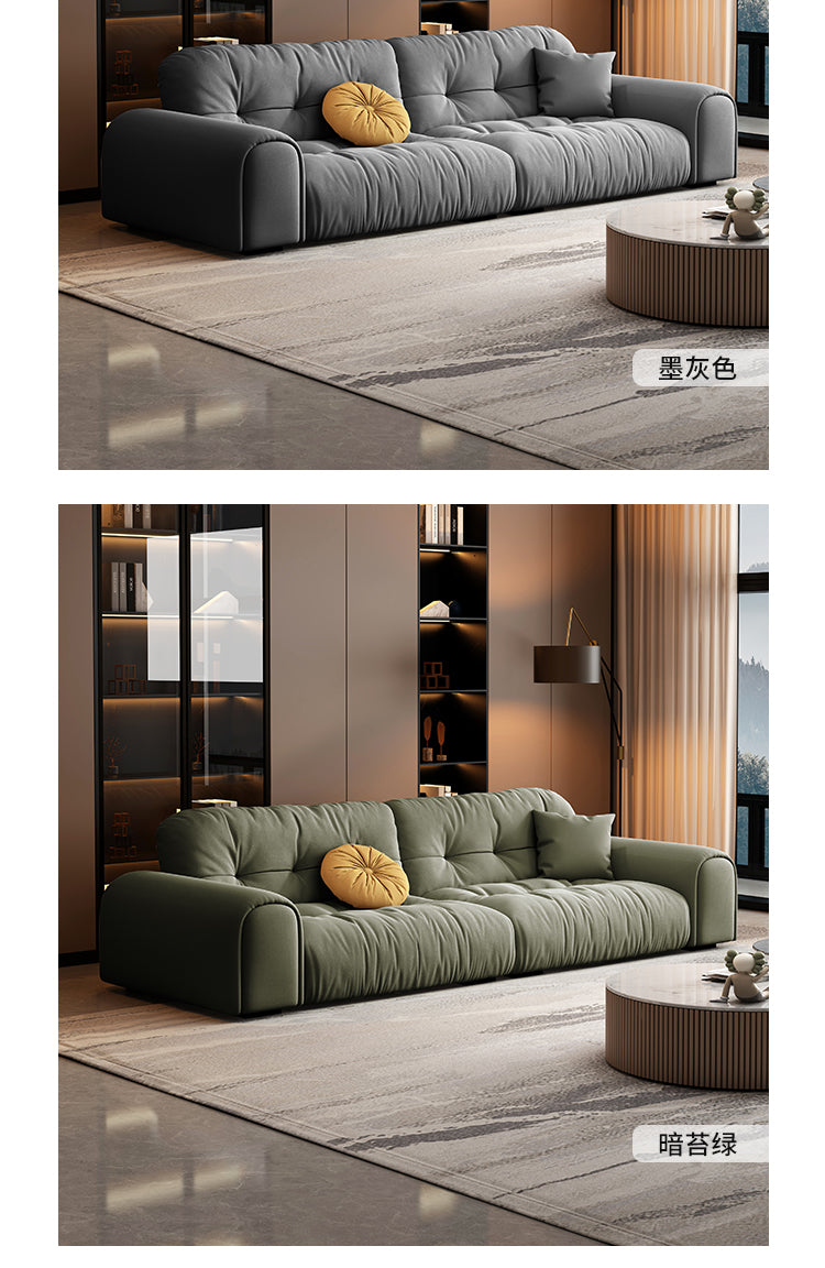 Cream sand hair small apartment modern simple light luxury French straight row three anti-cat scratch fabric sofa combination