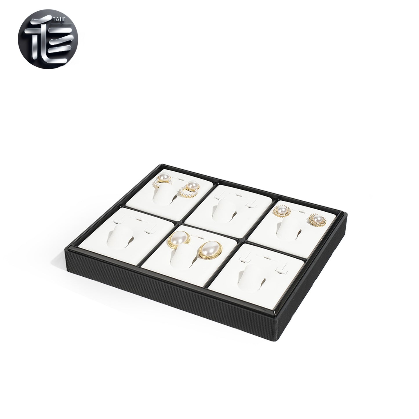 Stackable Plastic Jewelry Display Tray Organizer: 12 or 20 Slot Ring Stud Necklace Storage