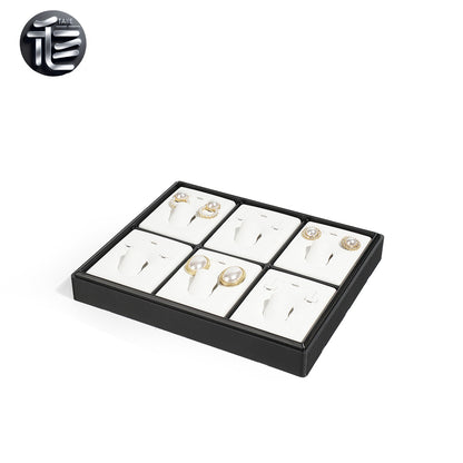Stackable Plastic Jewelry Display Tray Organizer: 12 or 20 Slot Ring Stud Necklace Storage
