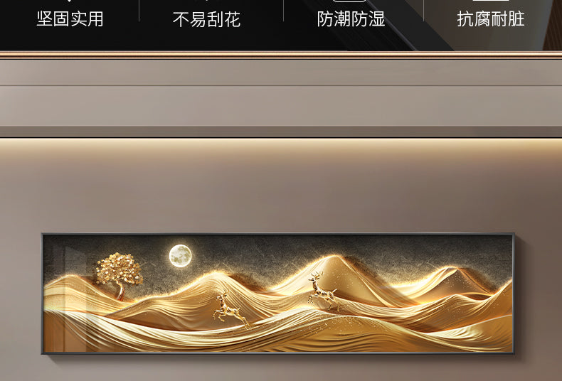 Light luxury and high sense back to Jinshan bedroom bed decoration painting atmospheric high-end landscape scenery room living room hanging picture