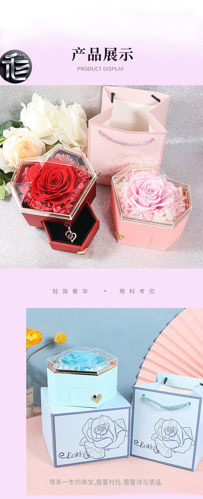 Engagement Ring Box Velvet – Wedding Ring Holder for Proposal, Luxury Heart-Shaped Jewelry Gift Box