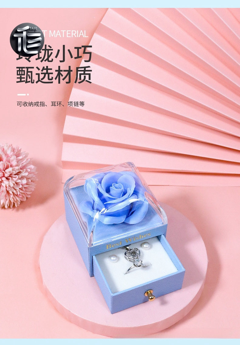 Christmas Jewelry Gift Box – Festive Velvet Ring & Necklace Box, Holiday Present for Her,jewelry box