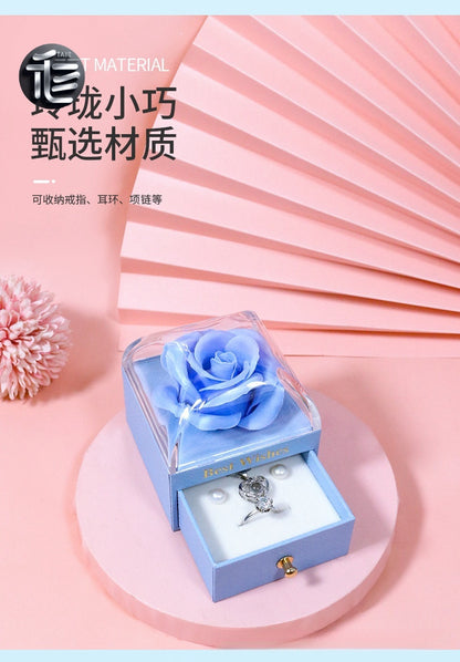 Christmas Jewelry Gift Box – Festive Velvet Ring & Necklace Box, Holiday Present for Her,jewelry box