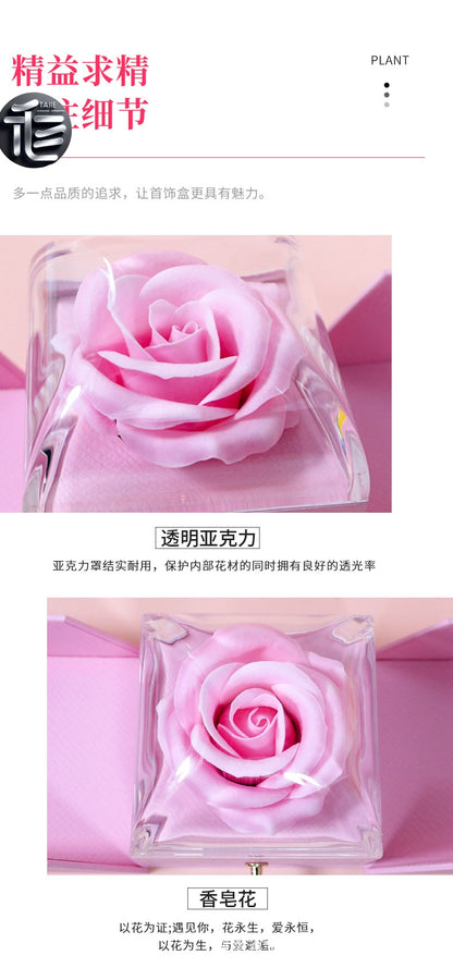 Mother's Day Jewelry Box – Elegant Gift for Mom, Personalized Floral Keepsake Organizer,jewelry box