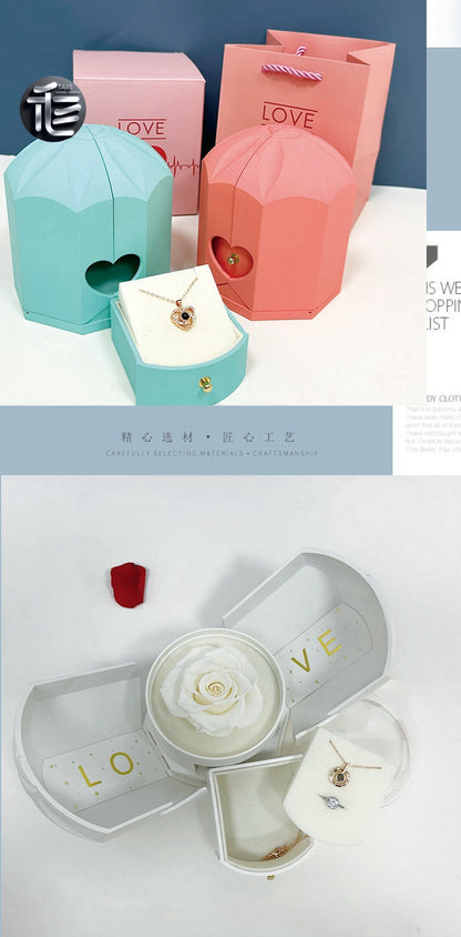 Ring Box for Proposal – Velvet Lined Wedding Ring Holder, Small Luxury Gift Box for Engagement,jewelry box