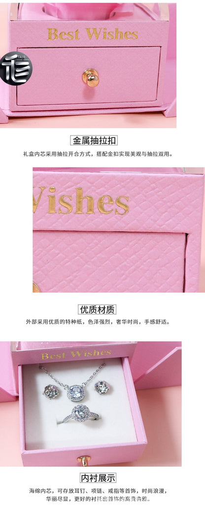 Mother's Day Jewelry Box – Elegant Gift for Mom, Personalized Floral Keepsake Organizer,jewelry box