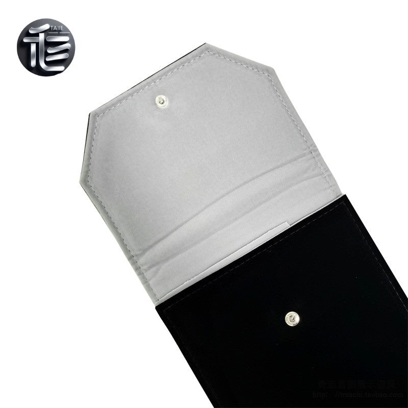 Travel Jewelry Roll, Portable Velvet Pouch for Necklace & Rings, Compact Case for Vacation