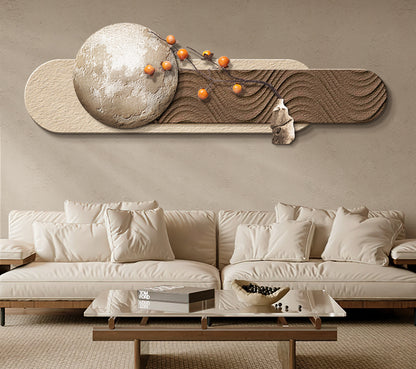 Sofa background wall hanging painting Persimmon Ruyi living room decorative painting advanced sense new Chinese atmosphere wall painting