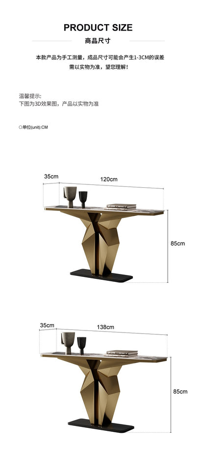 Light luxury porch desk Villa hotel entrance to the door against the wall end of the scene table design master long table several Italian porch table