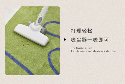 Cream wind special-shaped carpet living room light luxury luxury sofa home light green clouds irregular cushion bedroom