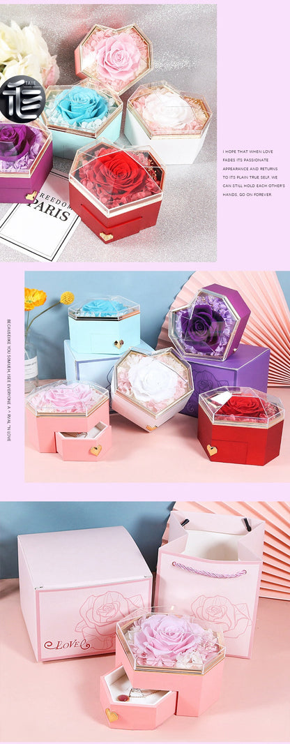 Engagement Ring Box Velvet – Wedding Ring Holder for Proposal, Luxury Heart-Shaped Jewelry Gift Box