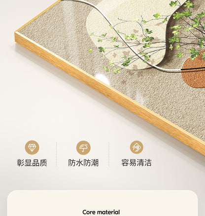 Stone to run modern simple porch decorative painting wabi-Sabi wind green plant corridor corridor hanging painting high sense wall painting