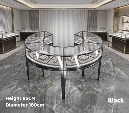 Stainless Steel Electroplated Jewelry Display Stand - Countertop Showcase Rack for Retail Stores Jewelry cabinet