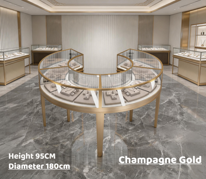 Stainless Steel Electroplated Jewelry Display Stand - Countertop Showcase Rack for Retail Stores Jewelry cabinet