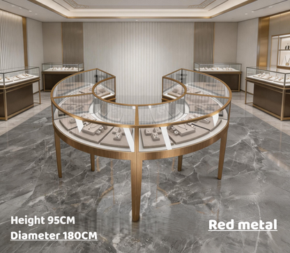 Stainless Steel Electroplated Jewelry Display Stand - Countertop Showcase Rack for Retail Stores Jewelry cabinet