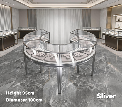 Stainless Steel Electroplated Jewelry Display Stand - Countertop Showcase Rack for Retail Stores Jewelry cabinet