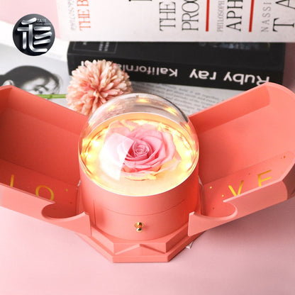 Ring Box for Proposal – Velvet Lined Wedding Ring Holder, Small Luxury Gift Box for Engagement,jewelry box