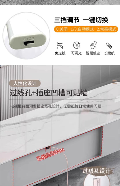 Rock panel coffee table TV cabinet combination of modern simple small apartment TV cabinet living room