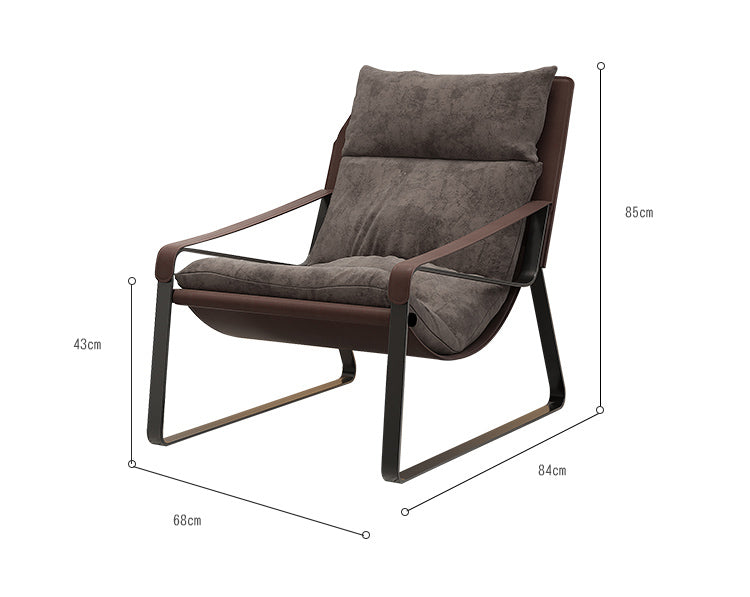 Italian sofa lounge chair living room simple modern home recliner lazy chair designer single chair leather chair