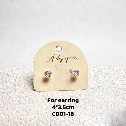 500pcs Eco Matte Jewelry Display Cards, Plant Fiber Paper, Custom Logo Packaging