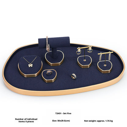 Metal Jewelry Display Stand - Rack for Necklace & Earring Organizer