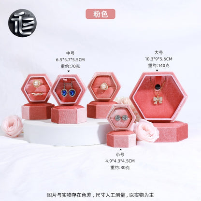 Custom Jewelry Box for Small Business,Velvet Jewelry Box – Premium Ring & Necklace Gift Box for Women, Elegant Wedding Engagement Present