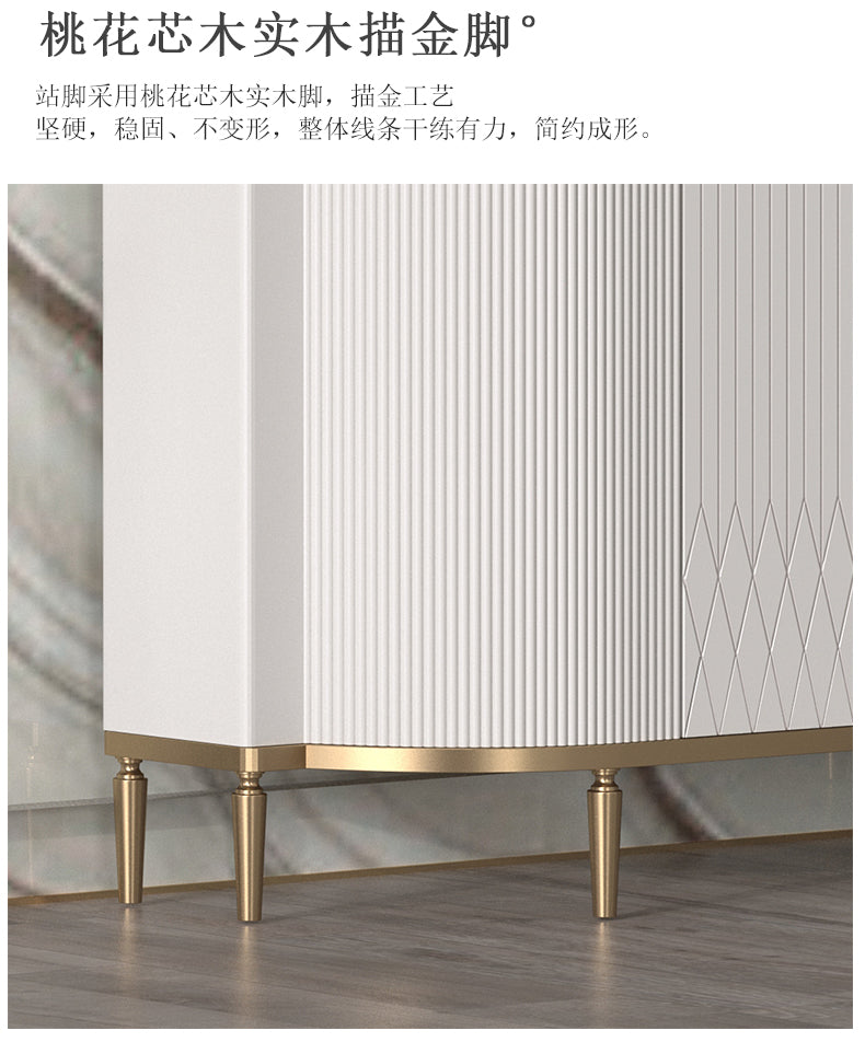 Modern simple marble semicircle entrance cabinet