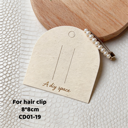500pcs Eco Matte Jewelry Display Cards, Plant Fiber Paper, Custom Logo Packaging