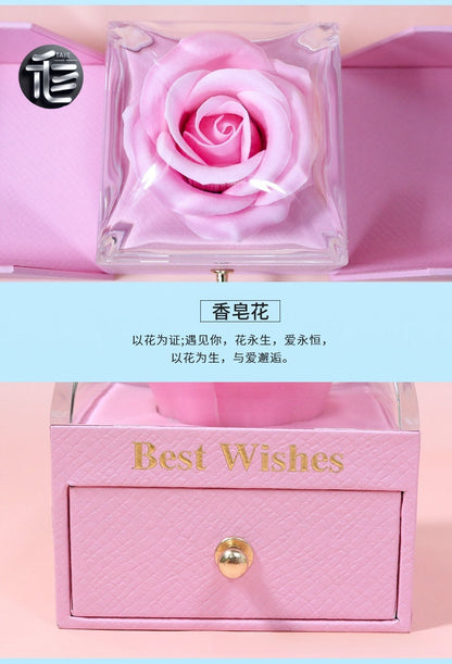 Christmas Jewelry Gift Box – Festive Velvet Ring & Necklace Box, Holiday Present for Her,jewelry box