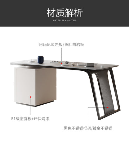 Italian minimalist rock board desk Study desk Study desk Computer desk