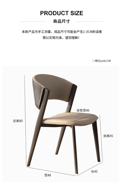 Italian light luxury minimalist dining chair Milan chair