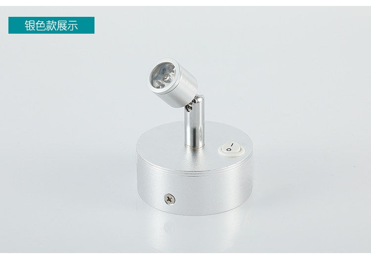 Battery-Powered LED Spotlight for Jewelry Display, Cordless Rechargeable Countertop Spot Lamp for Showcase