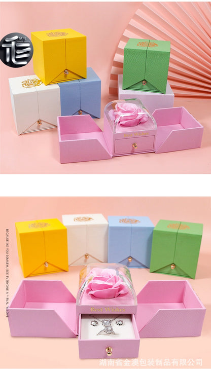 Mother's Day Jewelry Box – Elegant Gift for Mom, Personalized Floral Keepsake Organizer,jewelry box