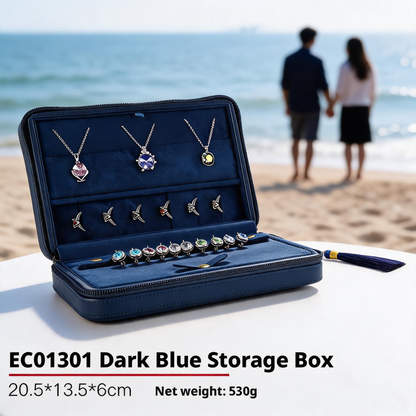 Leather Zipper Jewelry Storage Box, Soft Travel Case for Rings Necklaces, Gift for Her