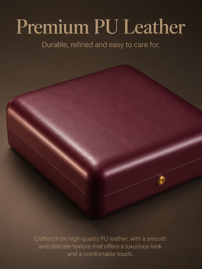 5pcs Luxury PU Leather Jewelry Box, Velvet Lined Gift Case, Elegant Presentation Packaging
