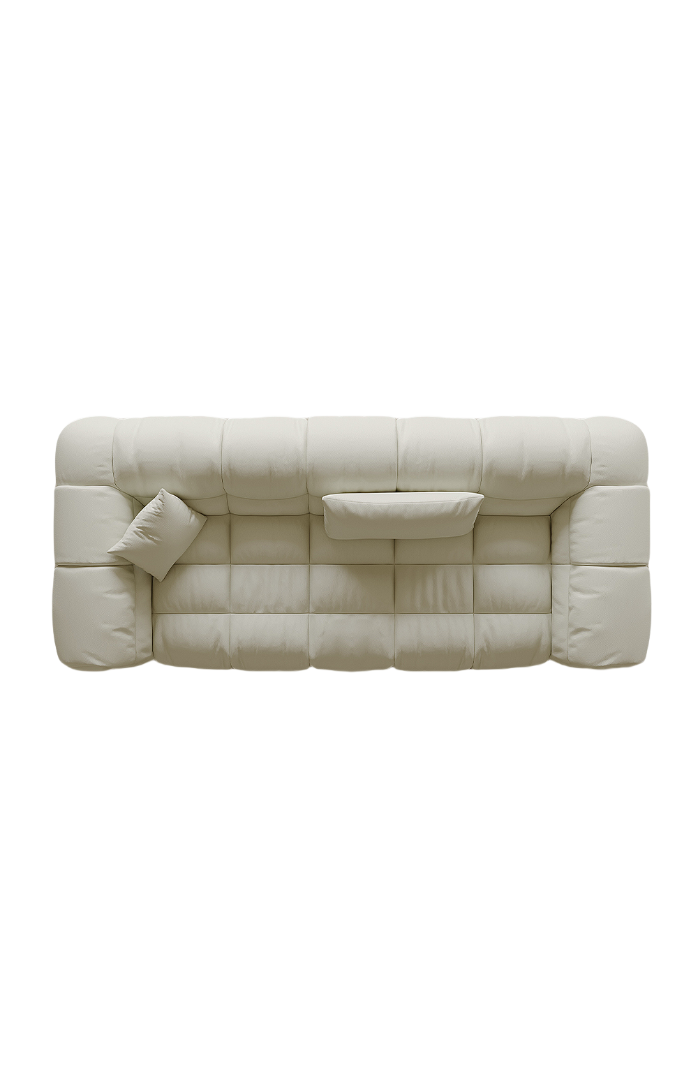 Wabi-sabi leather sofa French size house designer modern simple living room three people cat scratch leather sofa