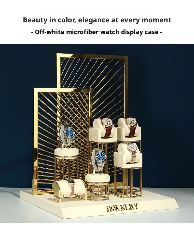 Stainless Steel Watch Display Case - Glass Top Showcase for Retail