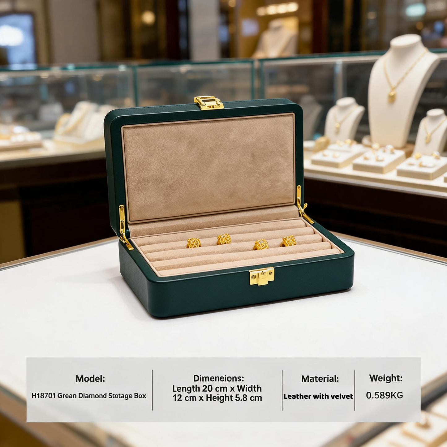 Portable Jewelry Storage Box, Gemstone Organizer for Travel Display