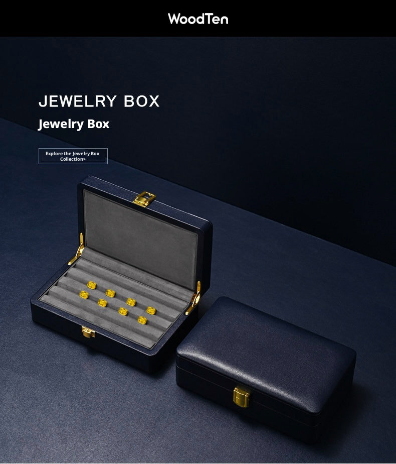 High End Necklace Display Box | Gold & Black Gift Case