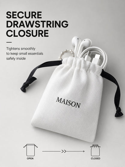 100PCS Custom Cotton Jewelry Pouches, Logo Drawstring Bags, Small Storage (Bulk Available)