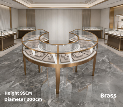 Stainless Steel Electroplated Jewelry Display Stand - Countertop Showcase Rack for Retail Stores Jewelry cabinet