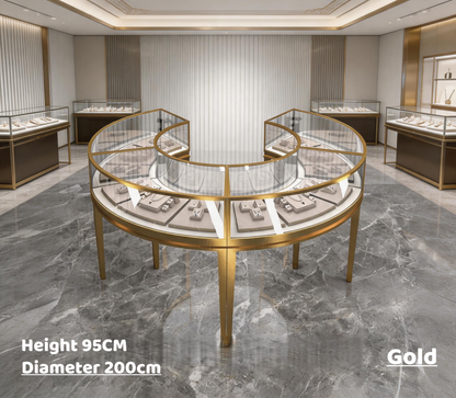 Stainless Steel Electroplated Jewelry Display Stand - Countertop Showcase Rack for Retail Stores Jewelry cabinet