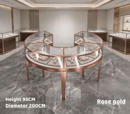 Stainless Steel Electroplated Jewelry Display Stand - Countertop Showcase Rack for Retail Stores Jewelry cabinet