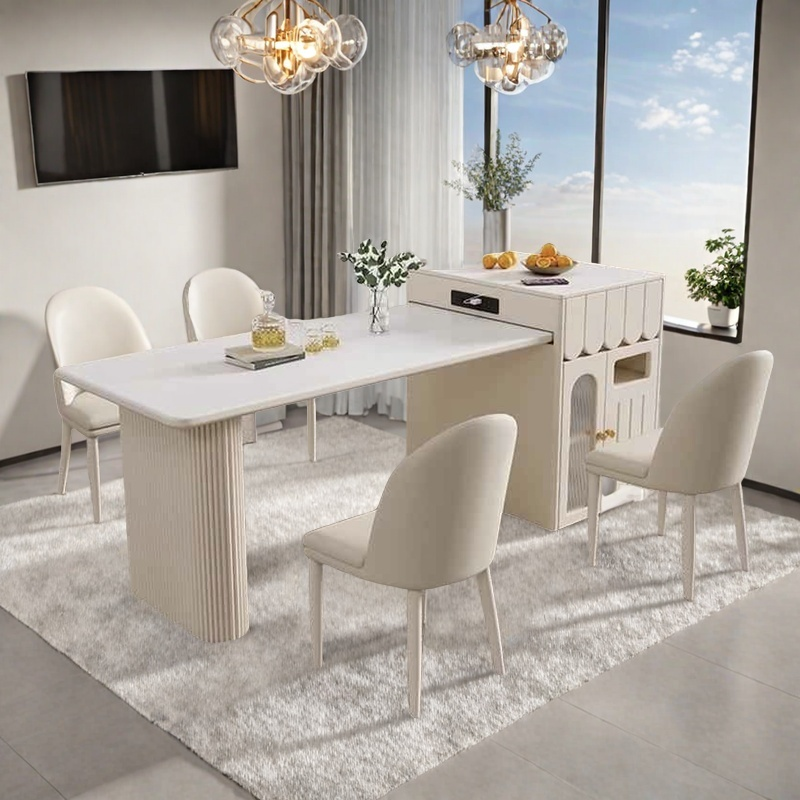 Butter wind island table one retractable multifunctional rock slab island simple household kitchen guide bar table
