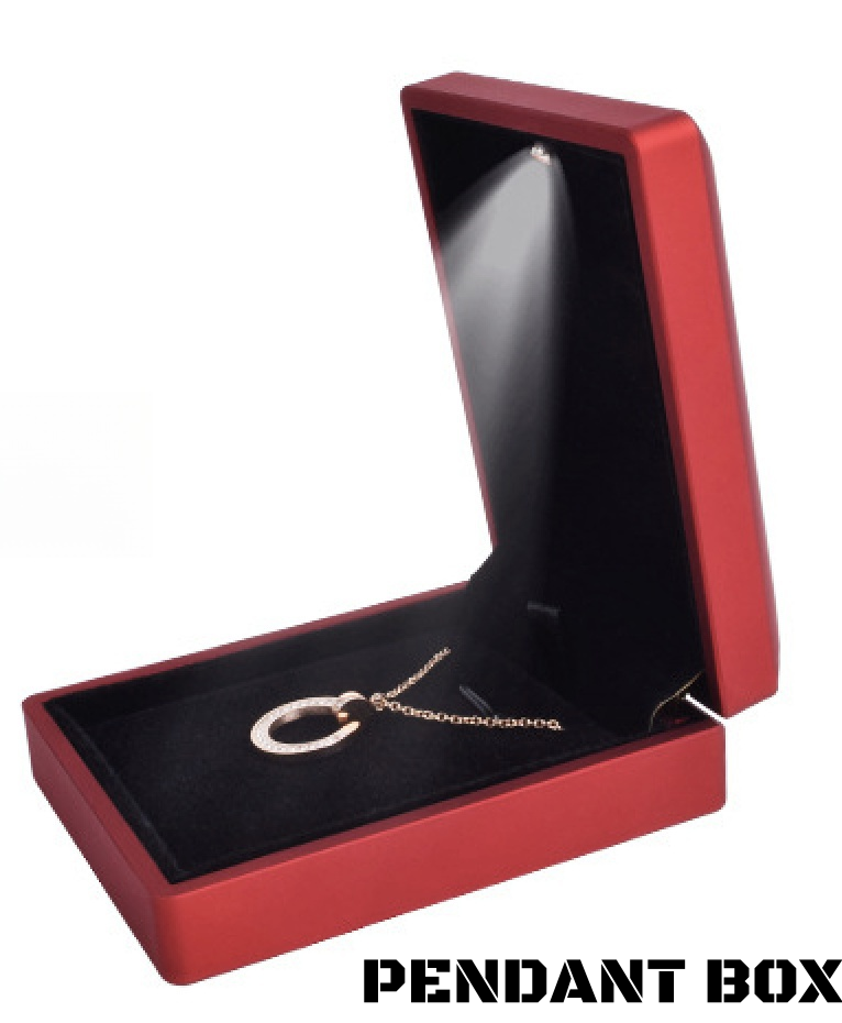5pcs LED Jewelry Box with Light and Velvet Interior for Ring Bracelet Necklace Gift