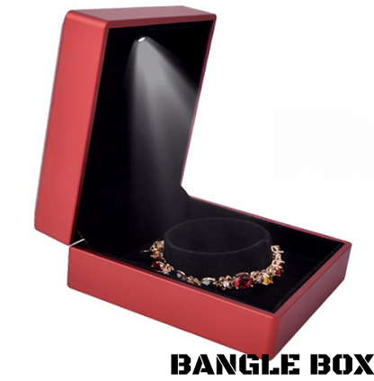 5pcs LED Jewelry Box with Light and Velvet Interior for Ring Bracelet Necklace Gift