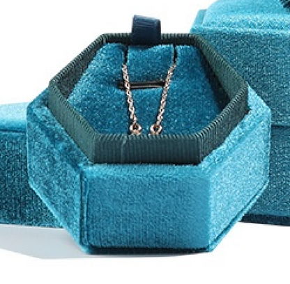 Custom Jewelry Box for Small Business,Velvet Jewelry Box – Premium Ring & Necklace Gift Box for Women, Elegant Wedding Engagement Present